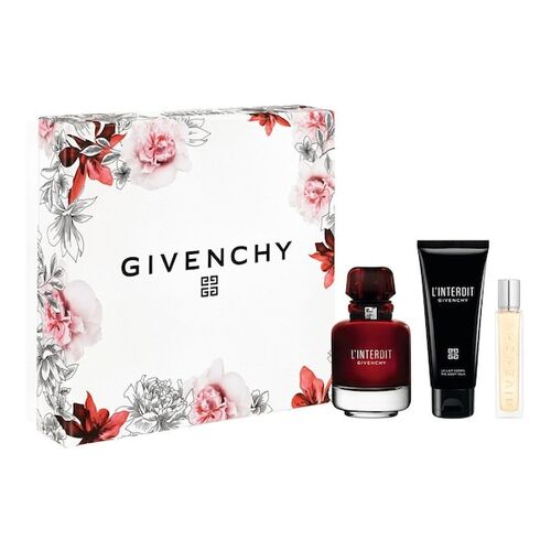 Givenchy L' Interdit Rouge EDP 80ml 3 Piece Gift Set