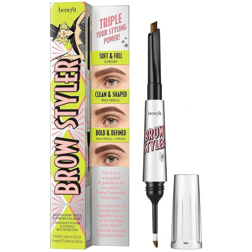 Benefit Cosmetics EyeBrow Styler Duo Wax Pencil and Powder 3.75 Warm Medium Brown 1.05g
