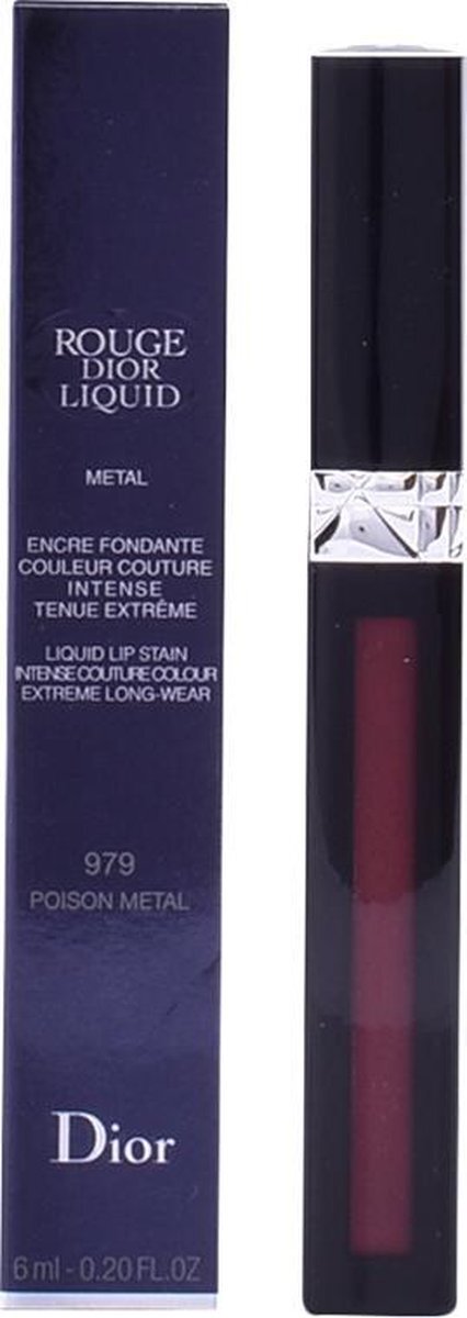 Christian Dior Rouge Christian Dior Liquid Lipstick 979 Poison Metal 6ml (Red plum)