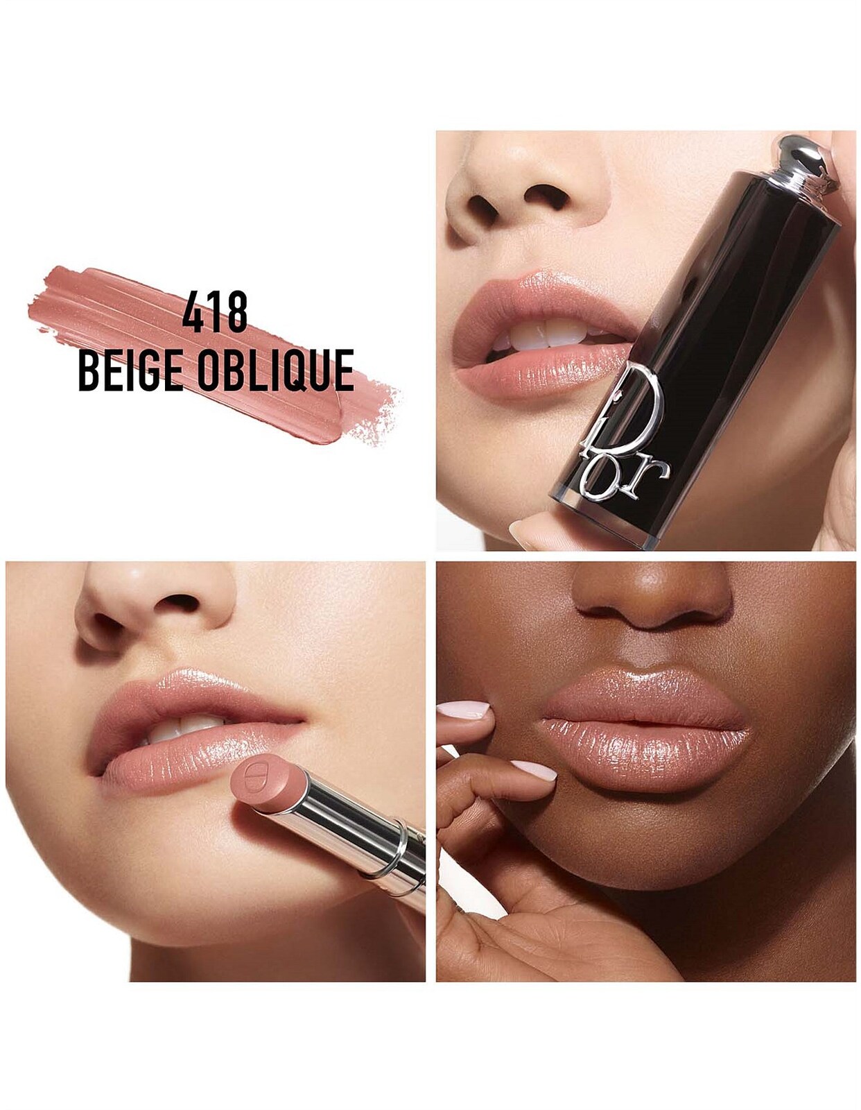 Dior Addict Hydrating Shine Refillable Lipstick 418 Beige Oblique