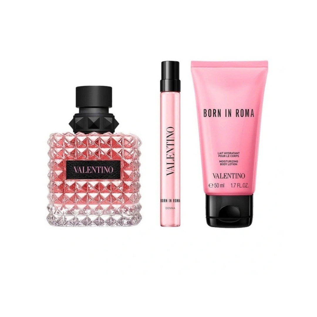 Valentino Donna Born In Roma EDP 100ml 3 Piece Gift Set