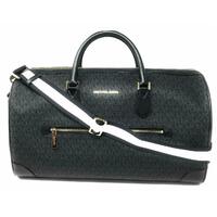 Michael Kors Travel Large Duffle Bag in PVC Signature Black on Black