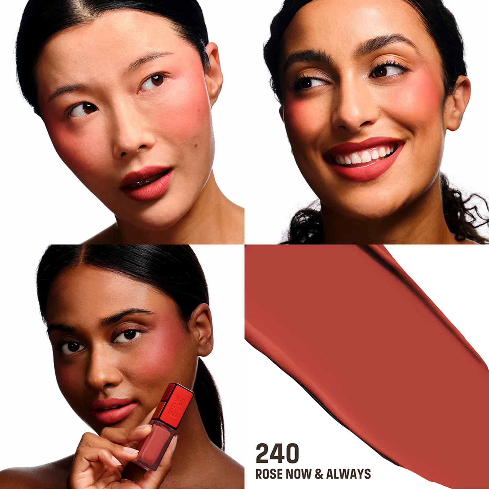 Make Up For Ever Artist Liquid Color Waterproof Liquid Blush for Lip + Cheek - 240 Rose Now & Always