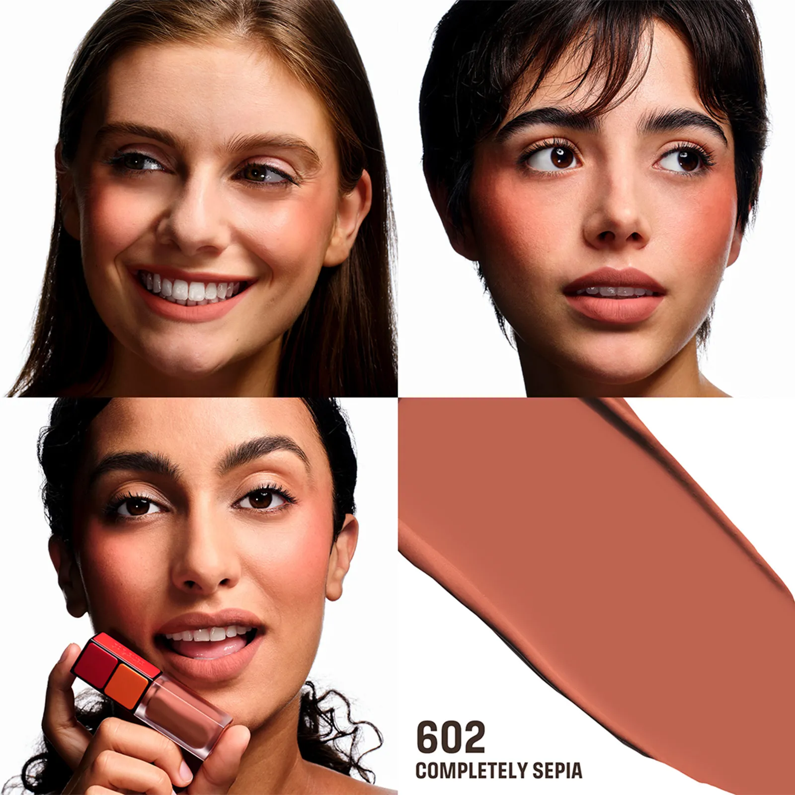 Make Up For Ever Artist Liquid Color Waterproof Liquid Blush for Lip + Cheek - 602 Completely Sepia