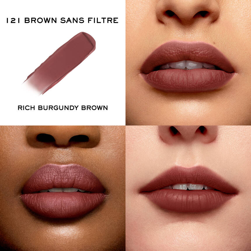 Lancome L'Absolu Rouge Intimatte Soft Matte Lipstick 3.4g - 121 Brown Sans Filtre