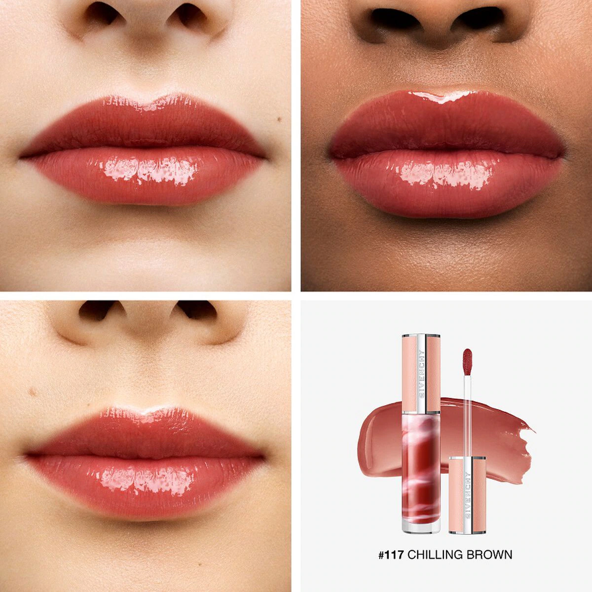 Givenchy Rose Perfecto Tinted Liquid Lip Balm - N117 Warm Brown 3.2g