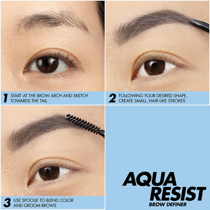 Make Up For Ever Aqua Resist Brow Definer 0.09G 50 Dark Brown  