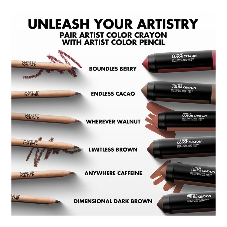 Make Up For Ever Artist Color Crayon Waterproof Multi-Use Stick 424 Flaming Hot Red 7g