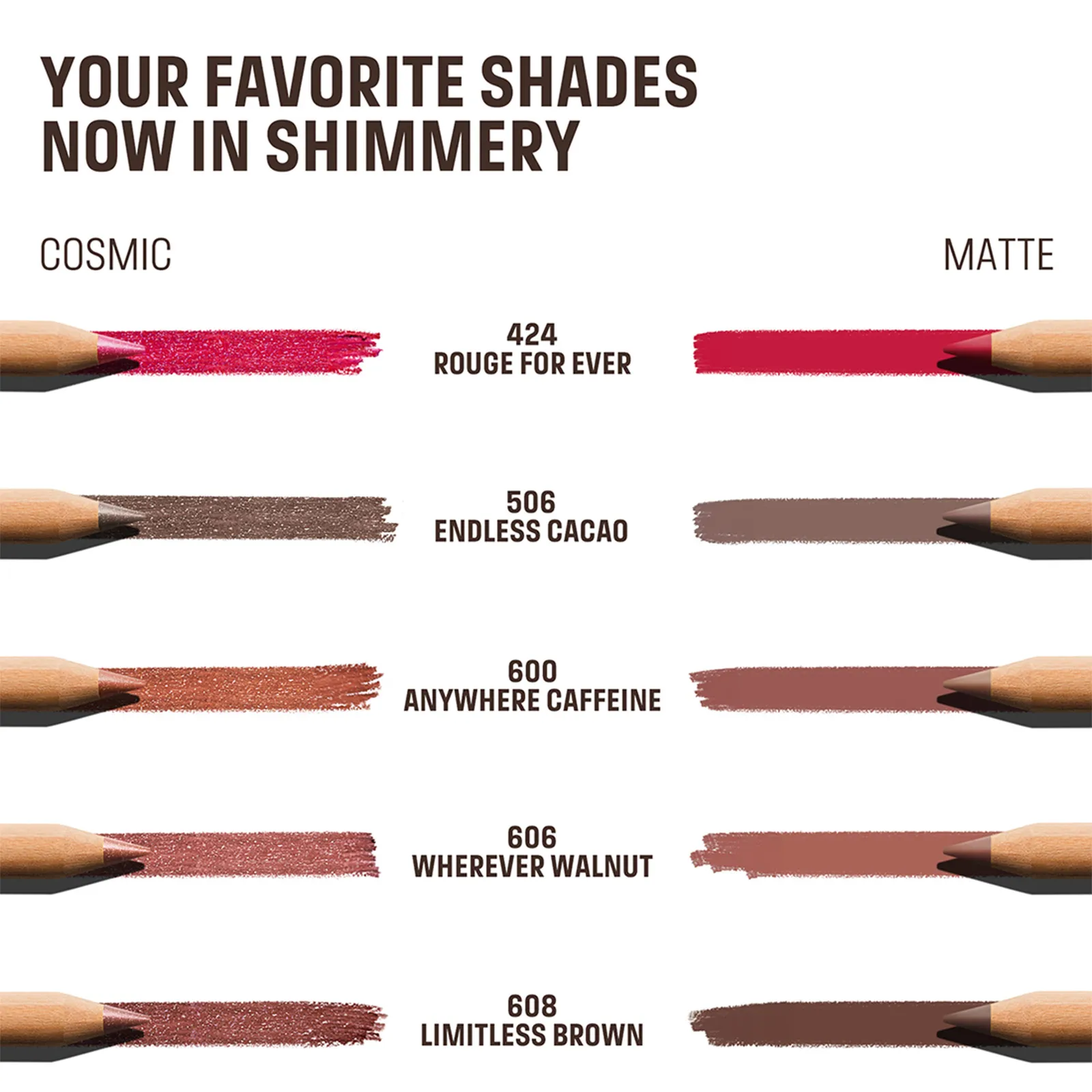 Make Up For Ever Artist Color Pencil Long-Lasting Lip Liner - 606 Cosmic Wherever Walnut