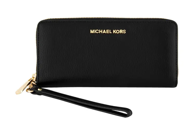 Michael Kors Jet Set Leather Travel Continental Wristlet Wallet