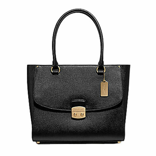 Coach Avary CrossGrain Leather Large Tote Bag Color IM- Black