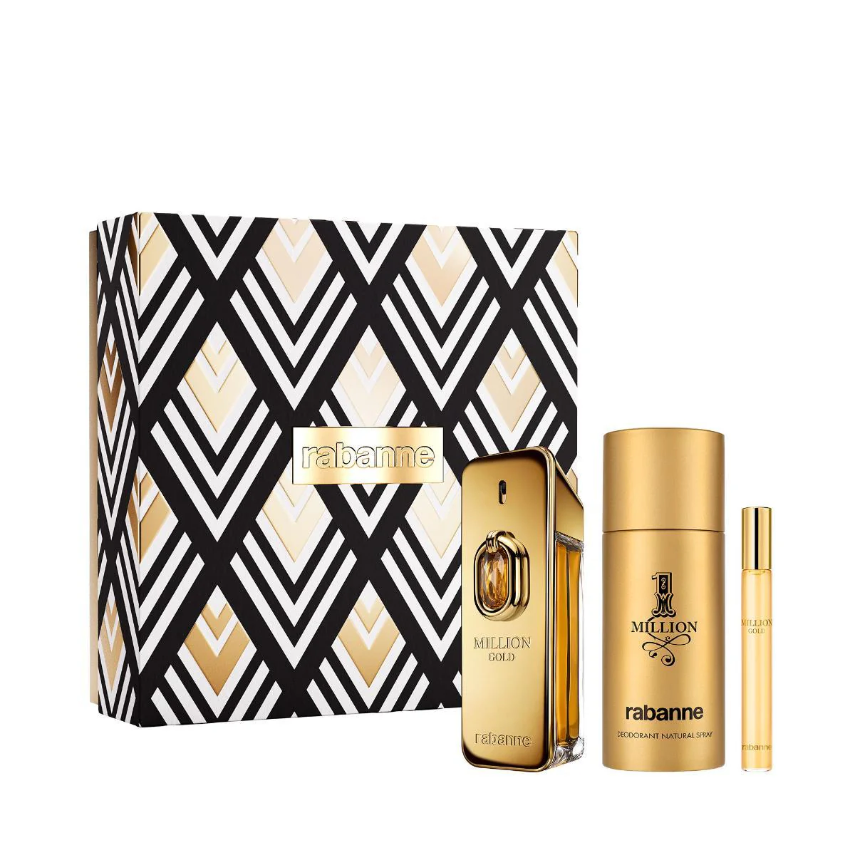 Rabanne Million Gold Elixir Parfum Intense 100ml 3 Piece Gift Set
