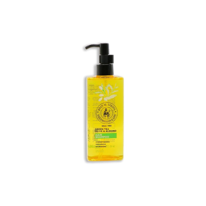 Khan Al Saboun Green Tea Olive & Almond Hair Shampoo 250ml