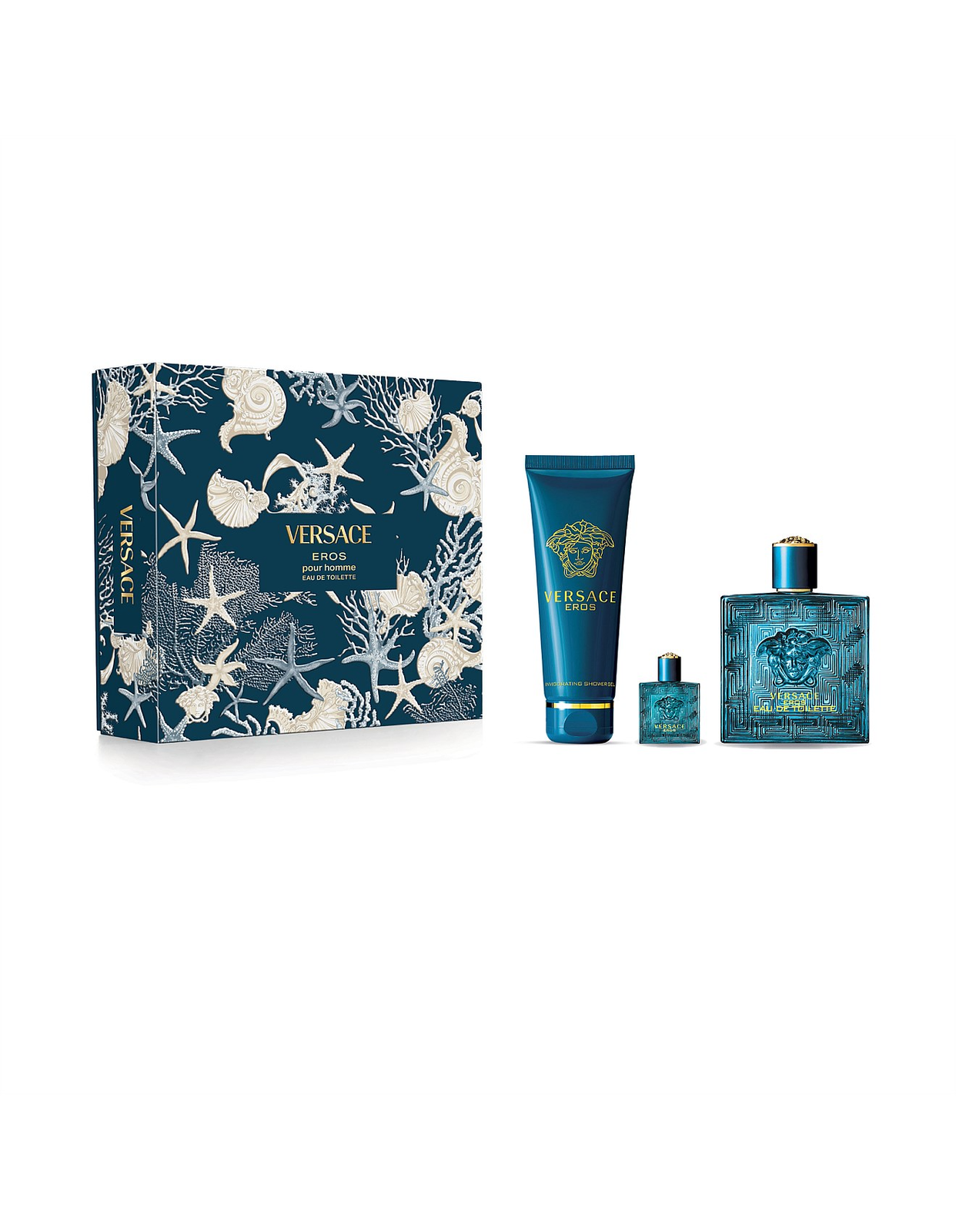 Versace Eros Pour Homme EDT 100ml 3 Piece Gift Set