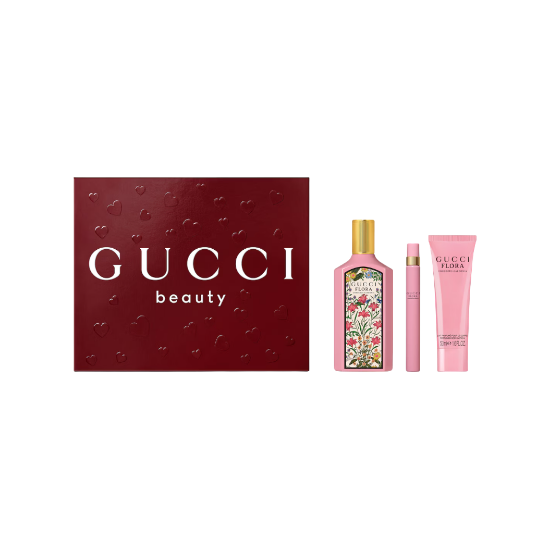 Gucci Flora Gorgeous Gardenia EDP 100ml  3Piece Gift Set 