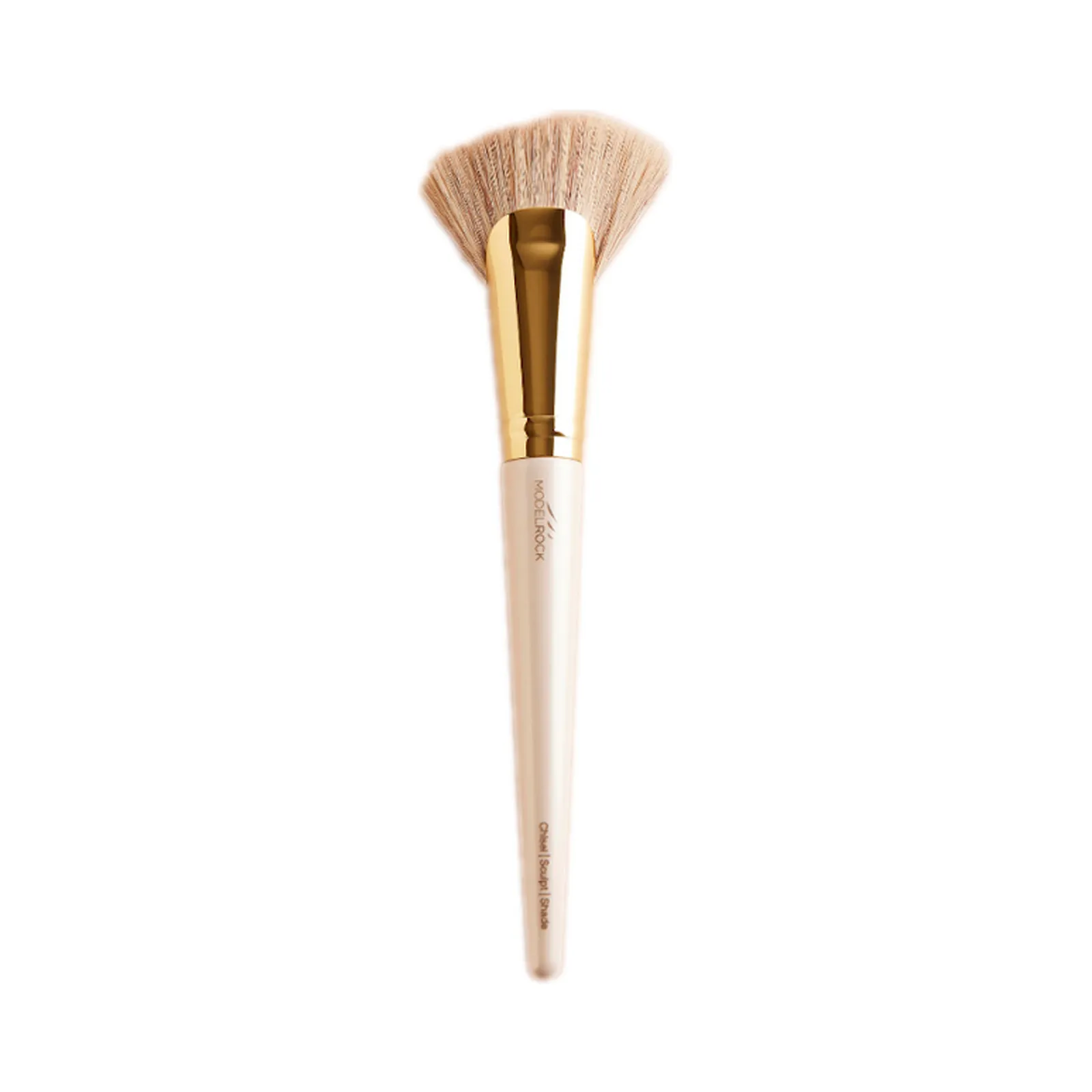 MODELROCK GOLD LUXE Face Makeup Brush "Chisel-Sculpt-Shade"