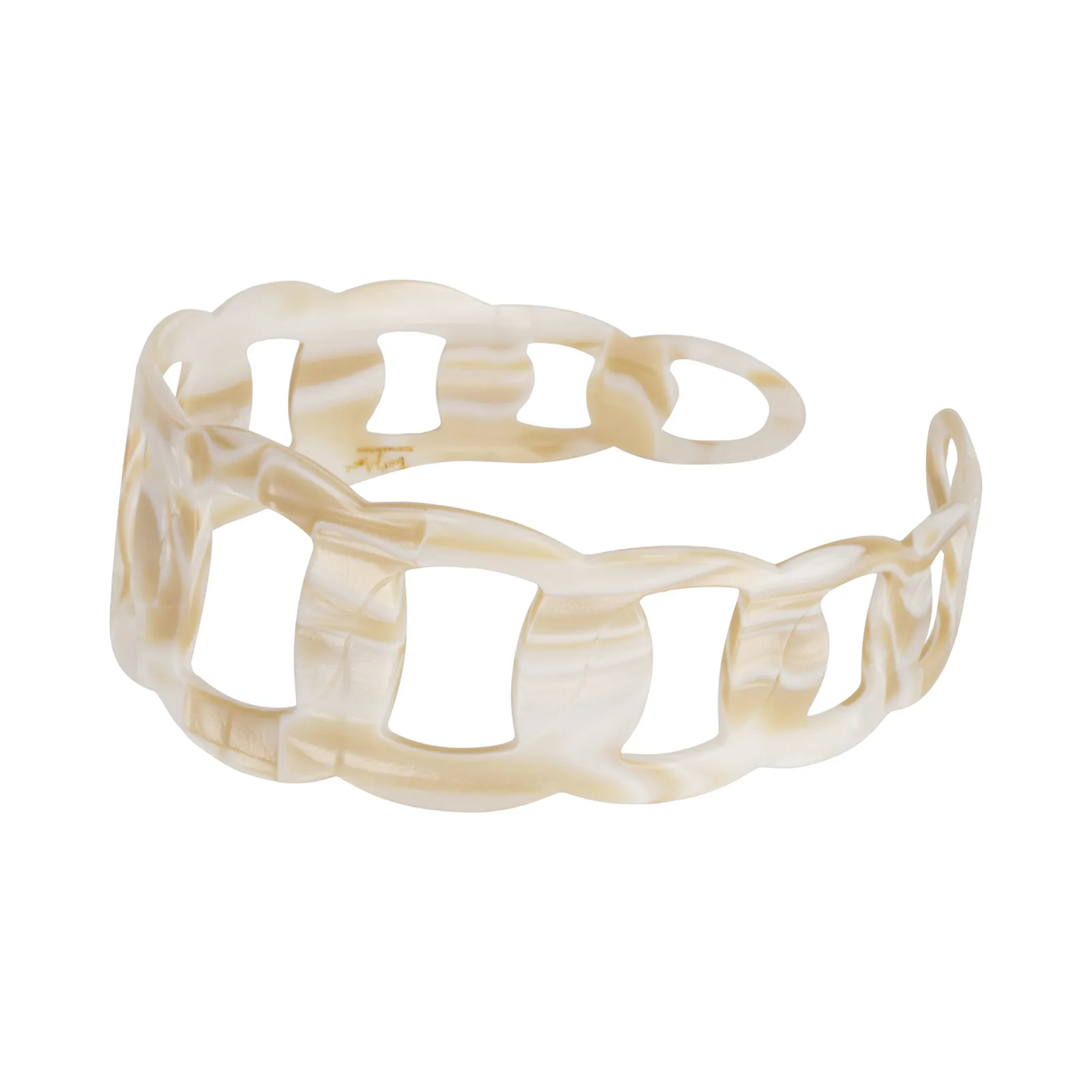 Paris Mode Chain Large Alice Band White Alba