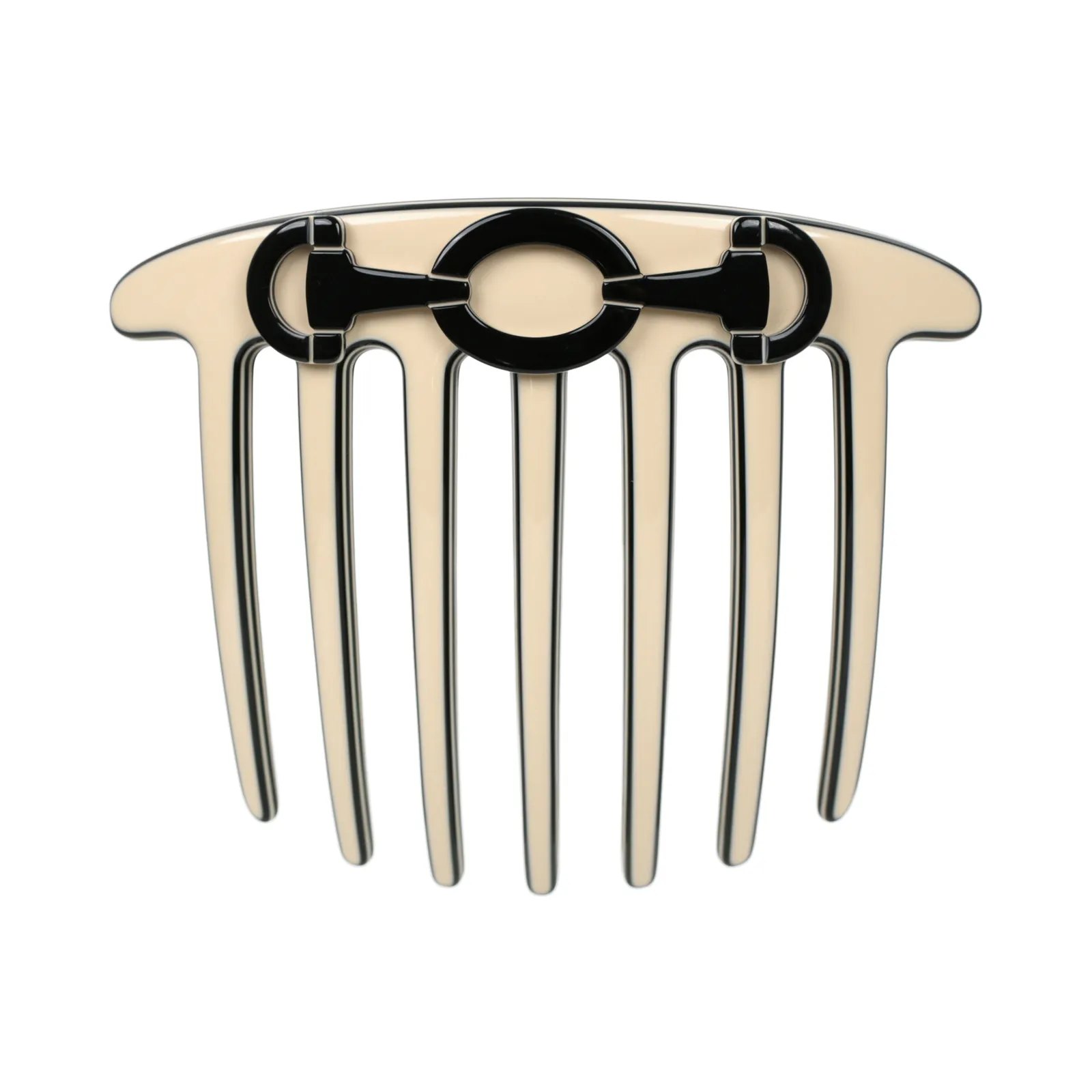 Paris Mode Horsebit French Twist Comb Ivory