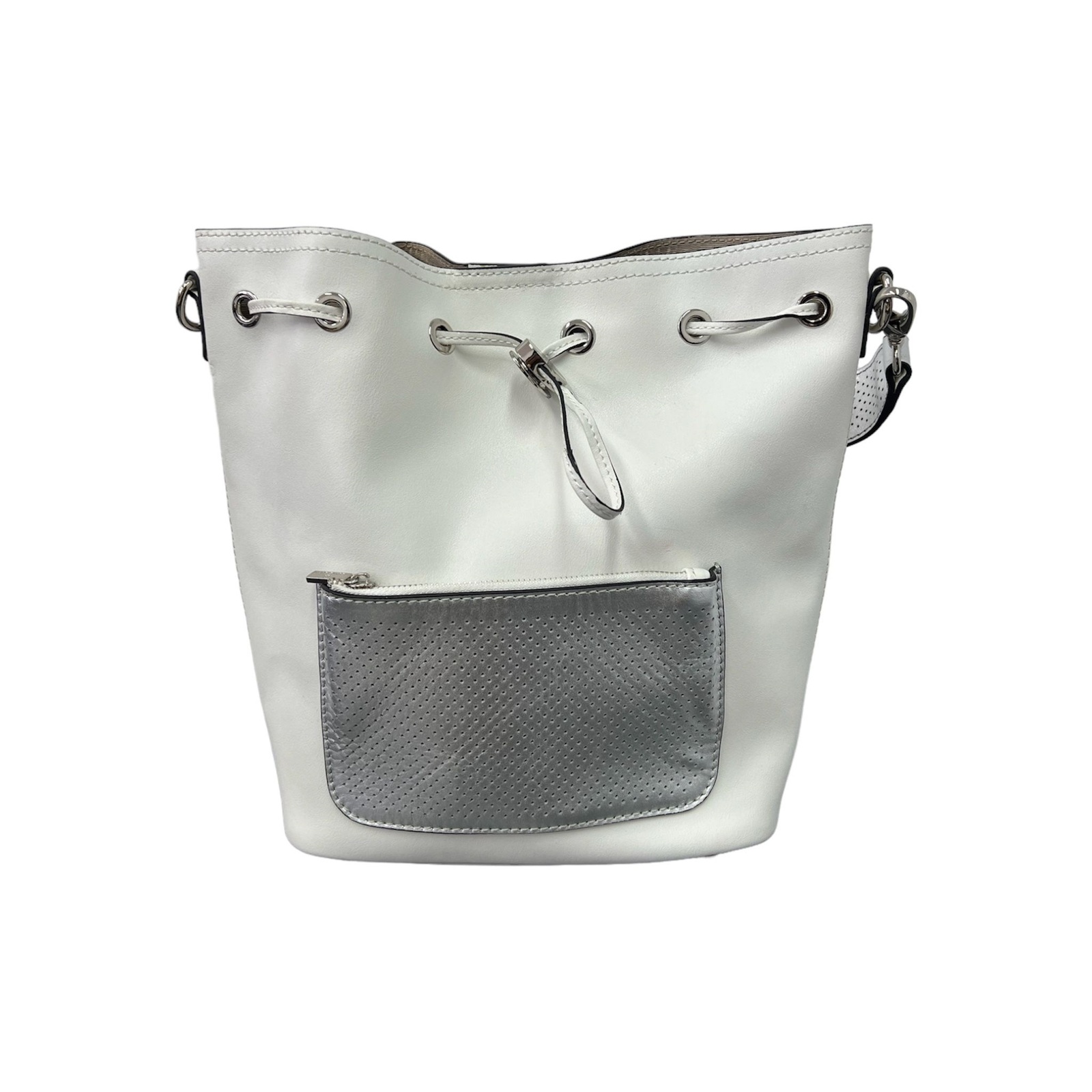 Celine Dion White Silver Handbag