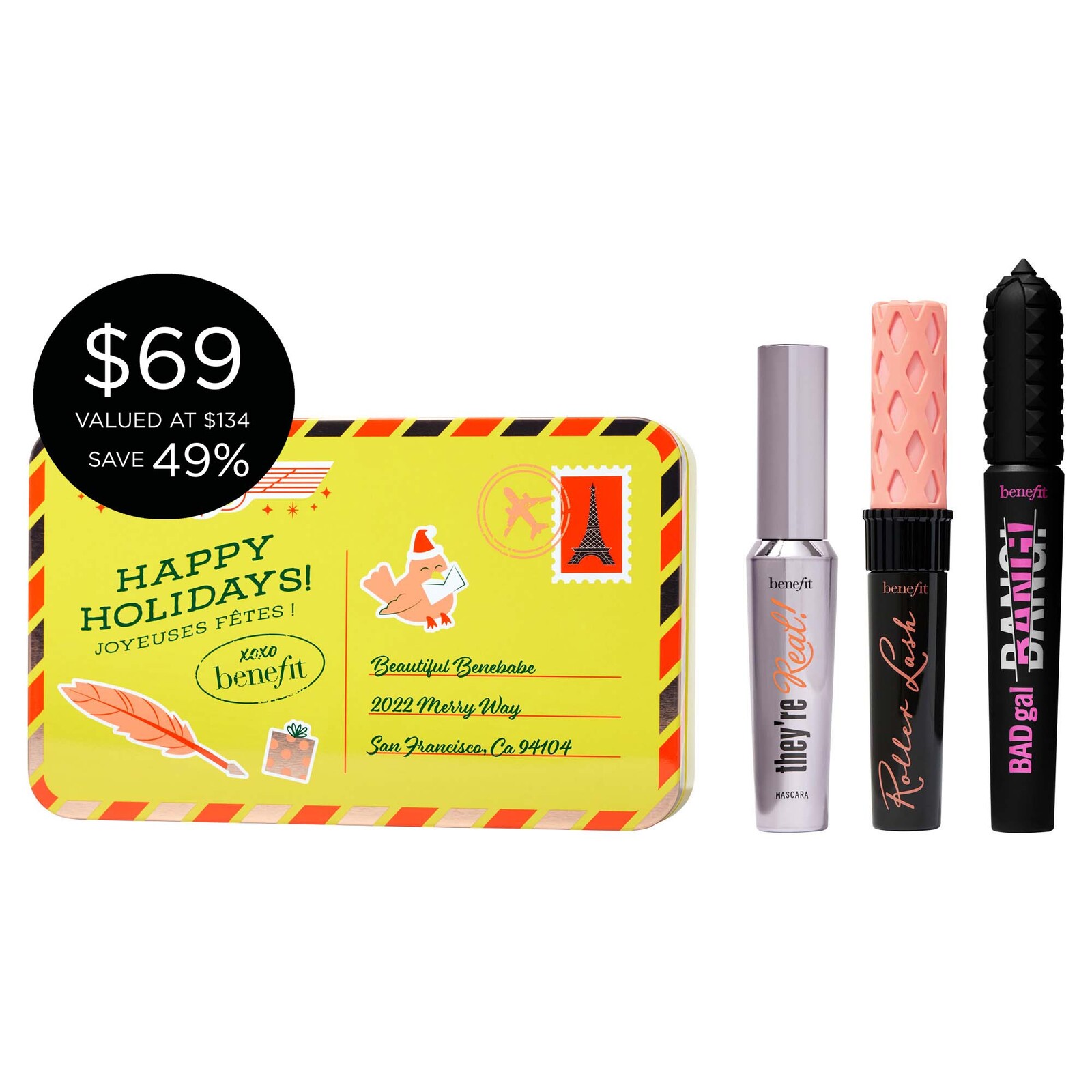 Benefit Cosmetic Happy Holidays Letters To Lashes Set
