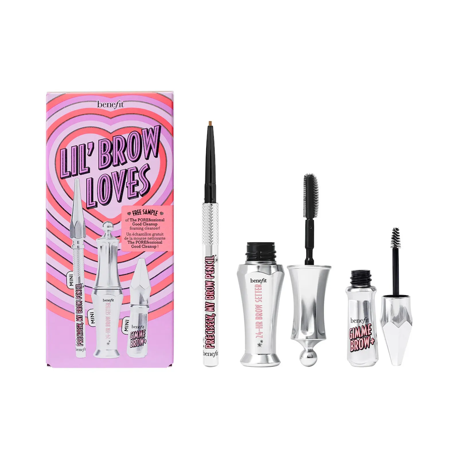 Benefit Cosmetics Lil Brow Loves Volumizing Gel & Brow Setting Gel 3 Light Brown