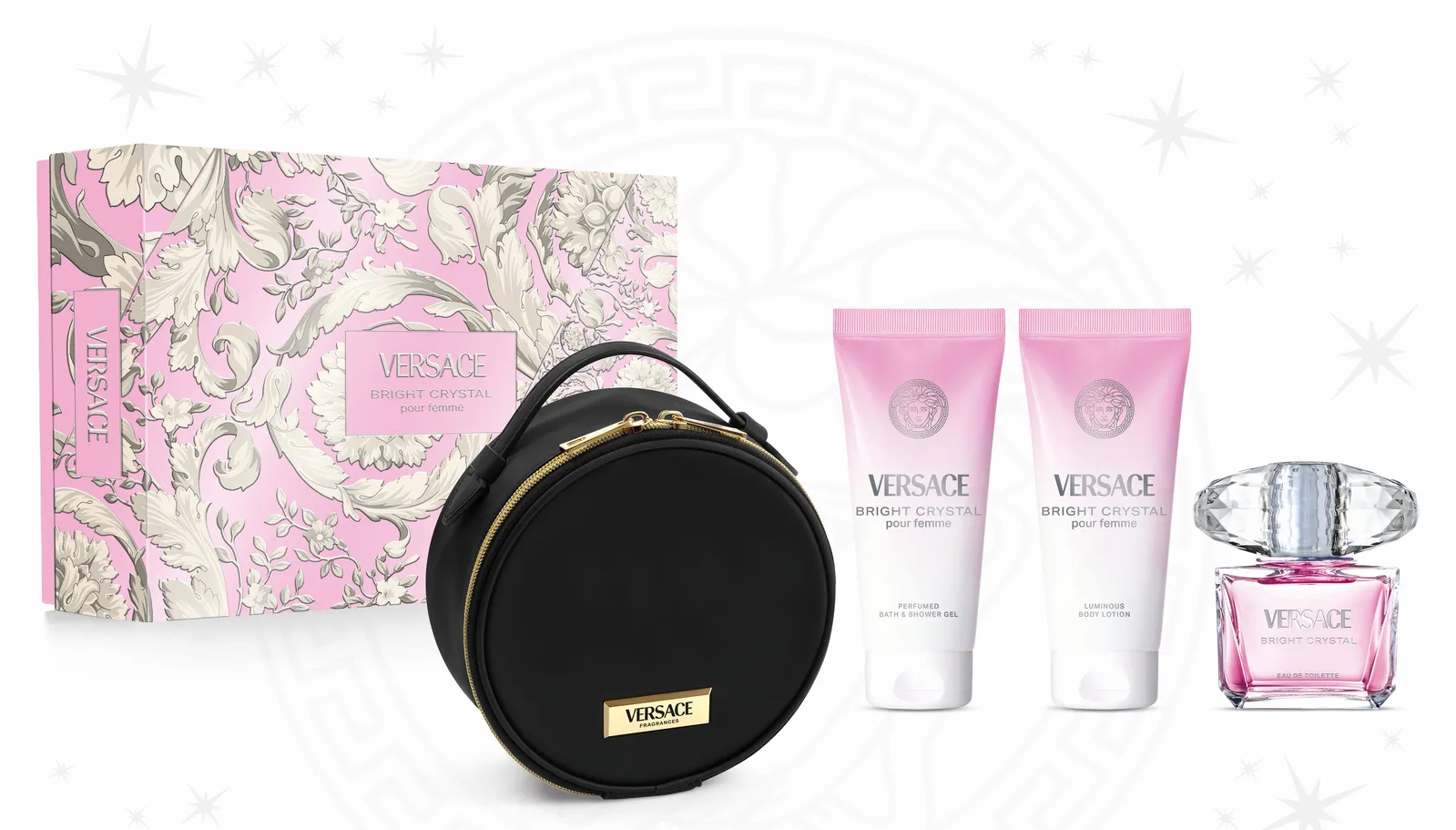 Versace Bright Crystal EDT 90ml 4 Piece Gift Set