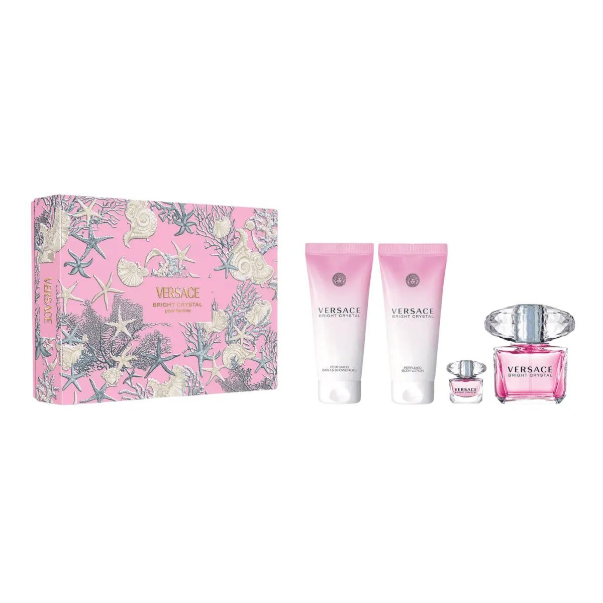 Versace Bright Crystal EDT 90ml 4 Piece Gift Set