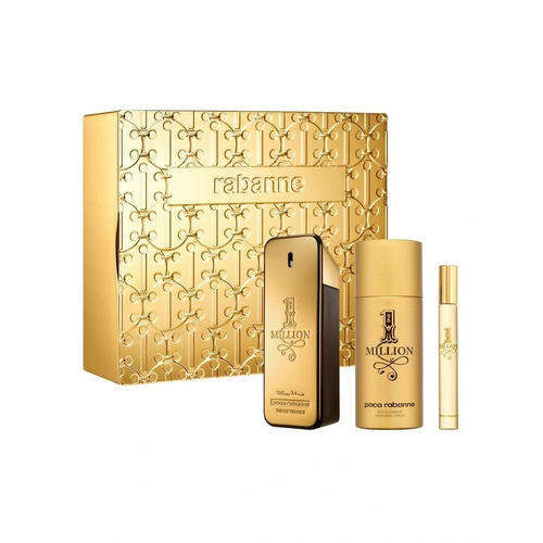 Paco Rabanne 1 Million EDT 100ml 3 Piece Gift Set