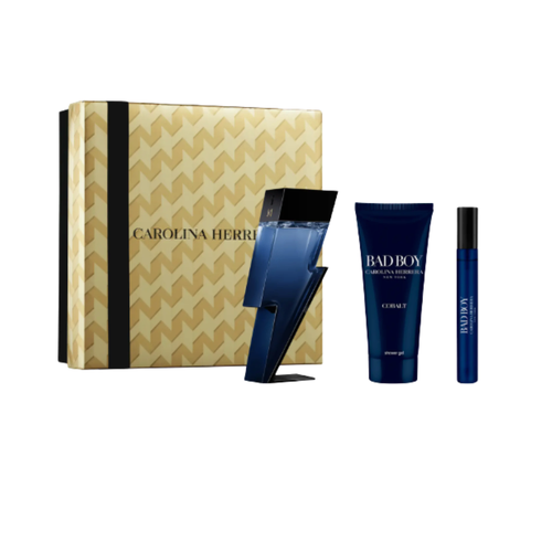 Carolina Herrera Bad Boy Cobalt EDP 100ml 3 Piece Gift Set