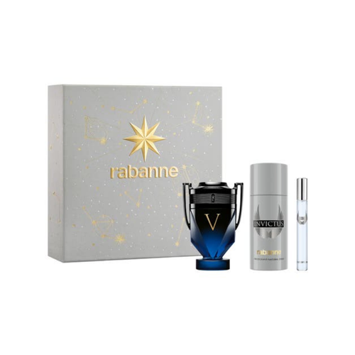 Rabanne Invictus Victory Elixir EDP Intense 100ml 3 Piece Gift Set