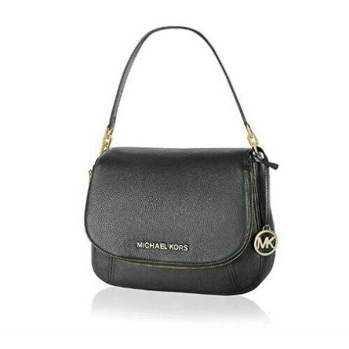 Michael Kors Leather Shoulder Crossbody  Bedford Handbag Black