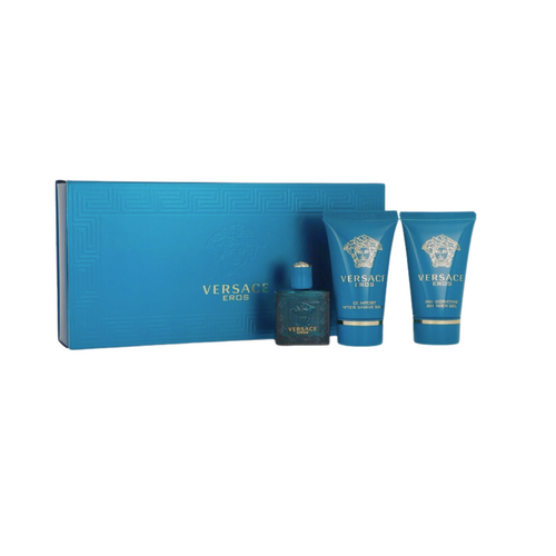 Versace Eros Pour Homme EDT 5ml Miniature 3 Piece Gift Set 