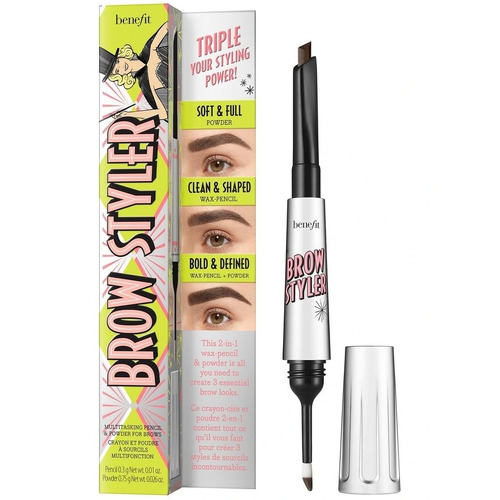 Benefit Cosmetics Brow Styler 2 in 1 Wax Pencil and Powder Warm Deep Brown 4