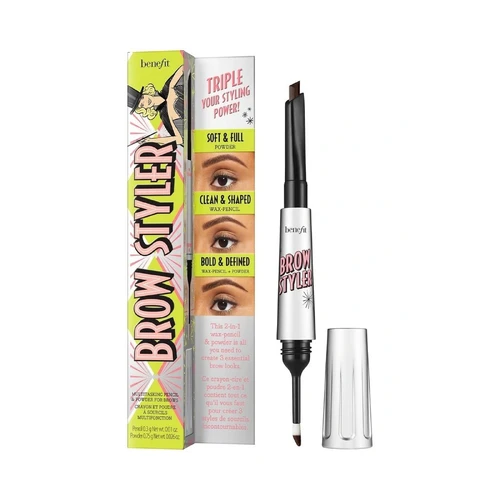 Benefit Cosmetics EyeBrow Styler Duo Wax Pencil and Powder 5 Warm Black Brown 1.05g