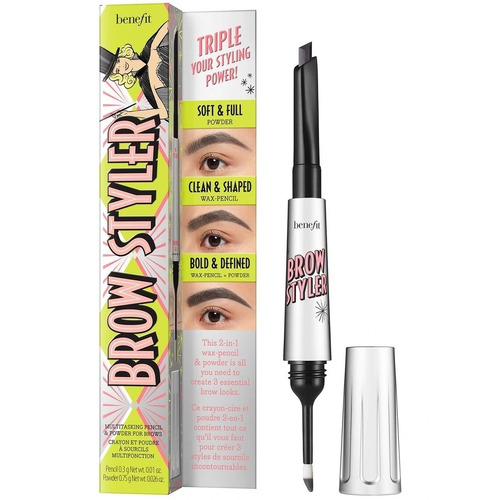 Benefit Cosmetics Brow Styler 2 in 1 Wax Pencil and Powder  Cool Grey