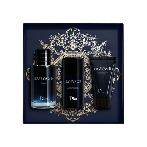 Dior Sauvage 100ml Refillable Parfum 3 Piece Gift Set 