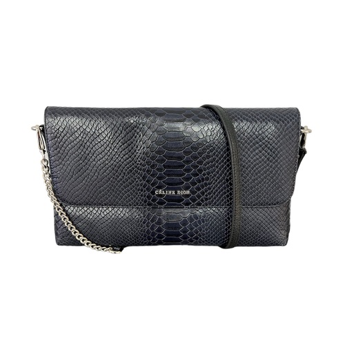 Celine Dion Adagio Clutch Bag Black/Blue