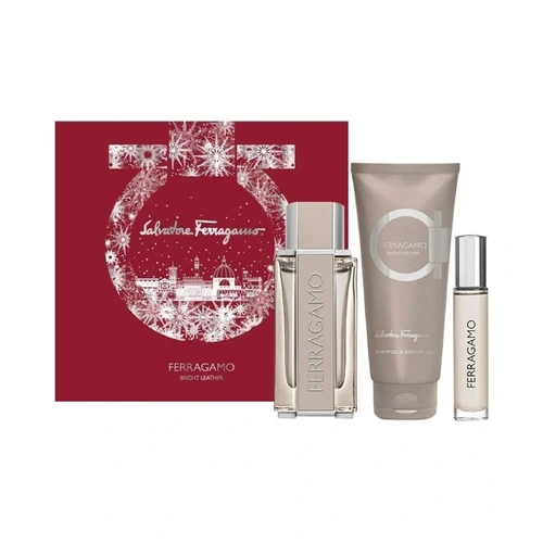 Salvatore Ferragamo Bright Leather EDT 100ml 3 Piece Gift Set