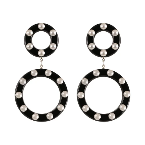 Paris Mode Patricia Pearl Double Drop Earrings