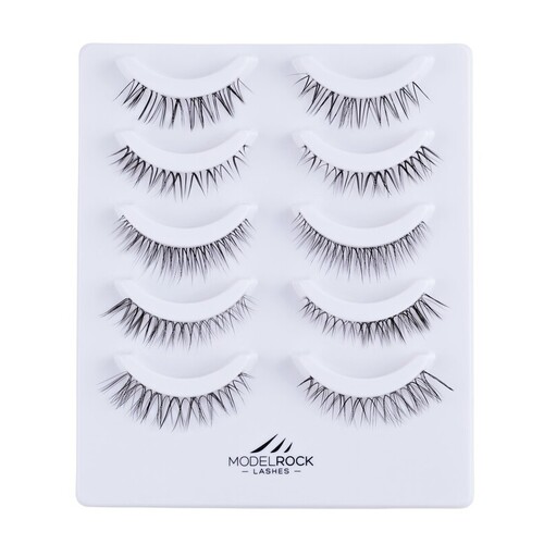 MODELROCK Lashes NANO LITE NAKED NATURALS "DAINTY BRIDAL" Collection - 5 Pair Set