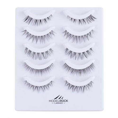 MODELROCK Lashes NANO - LITE NAKED NATURALS "PETITE WISPIES" Collection - 5 Pair Set