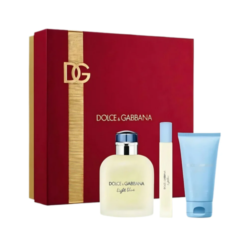 Dolce & Gabbana Light Blue Pour Homme EDT 125ml 3 Piece Gift Set