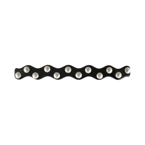Paris Mode Zig Zag Pearl Hair Clip Black