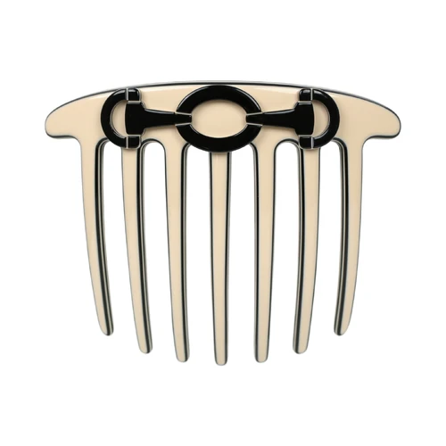 Paris Mode Horsebit French Twist Comb Ivory