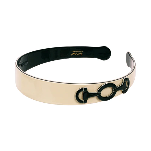 Paris Mode Horsebit 2.5 Cm  Headband Ivory