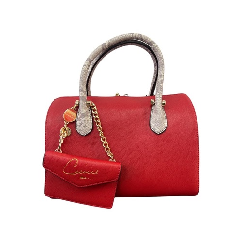 Celine Dion Red Neutral Snake Handbag