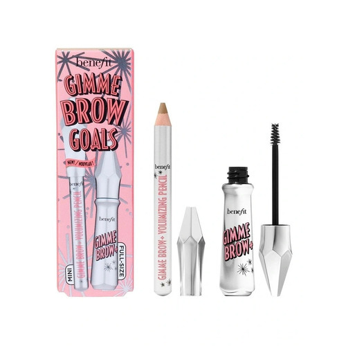 Benefit Cosmetics Gimme Brow Goals Volumizing Brow Gel Set 4 Warm Deep Brown