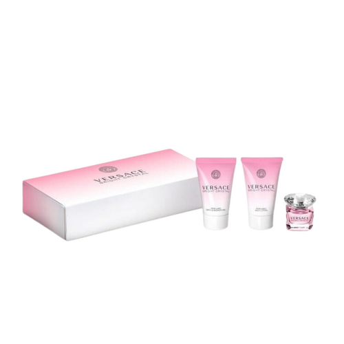 Versace Bright Crystal EDT Deluxe Miniature 3 Piece Gift Set 