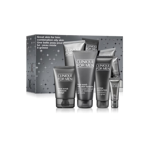 Clinique Great Skin for Him: Clinique For Men 4 Piece Set For Oily Combination Skin